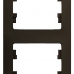 Schneider electric GLOSSA 2-постовая РАМКА, вертикальная, ШОКОЛАД