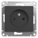 Schneider electric GLOSSA РОЗЕТКА без заземления, 16А, механизм, АНТРАЦИТ