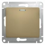 Schneider electric GLOSSA 1-клавишный ВЫКЛЮЧАТЕЛЬ с подсветкой, сх.1а, ТИТАН