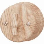 Bironi Выключатель 1кл. проходной, пластик, Карельская сосна