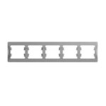Schneider electric GLOSSA 5-постовая РАМКА, горизонтальная, АЛЮМИНИЙ