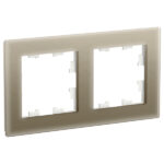 Schneider electric ATLASDESIGN NATURE 2-постовая РАМКА, ОРГАНИЧЕСКОЕ СТЕКЛО ШАМПАНЬ