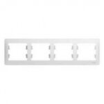 Schneider GLOSSA рамка 4-я горизонт белая