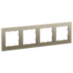 Schneider electric ATLASDESIGN NATURE 4-постовая РАМКА, ОРГАНИЧЕСКОЕ СТЕКЛО ШАМПАНЬ