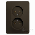 Schneider electric GLOSSA РОЗЕТКА двойная без заземления,16А, в сборе, ШОКОЛАД