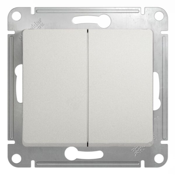 Schneider electric GLOSSA 2-клавишный ВЫКЛЮЧАТЕЛЬ, сх.5, 10АХ, механизм, ПЕРЛАМУТРОВЫЙ