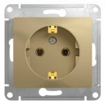 Schneider electric GLOSSA РОЗЕТКА с заземлением, ТИТАН
