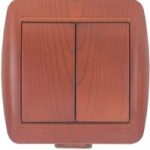 Lezard NATA выключатель 2 кл. Вишня