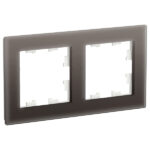 Schneider electric ATLASDESIGN NATURE 2-постовая РАМКА, ОРГАНИЧЕСКОЕ СТЕКЛО МОККО