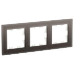 Schneider electric ATLASDESIGN NATURE 3-постовая РАМКА, ОРГАНИЧЕСКОЕ СТЕКЛО МОККО