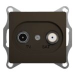 Schneider electric GLOSSA TV-SAT РОЗЕТКА оконечная 1DB, механизм, ШОКОЛАД