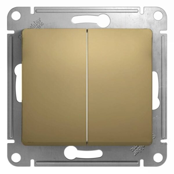 Schneider electric GLOSSA 2-клавишный ВЫКЛЮЧАТЕЛЬ, сх.5, ТИТАН