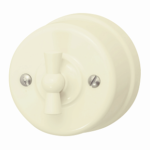 Bironi выключатель двухклавишный, пластик, Слоновая кость