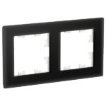 Schneider electric ATLASDESIGN NATURE 2-постовая РАМКА, ОРГАНИЧЕСКОЕ СТЕКЛО ЧЕРНЫЙ