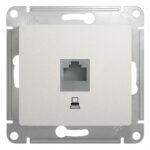 Schneider electric GLOSSA РОЗЕТКА компьютерная RJ45 кат.5E, механизм, ПЕРЛАМУТРОВЫЙ