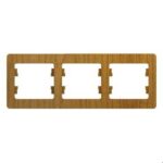 Schneider electric GLOSSA 3-постовая РАМКА, горизонтальная, ДЕРЕВО ДУБ