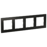 Schneider electric ATLASDESIGN NATURE 4-постовая РАМКА, МЕТАЛЛ ОНИКС