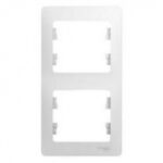 Schneider GLOSSA рамка 2-я вертикаль белая