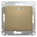Schneider electric GLOSSA 1-клавишный ПЕРЕКЛЮЧАТЕЛЬ с подсветкой, сх.6а, ТИТАН