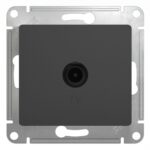 Schneider electric GLOSSA TV РОЗЕТКА оконечная 1DB, механизм, АНТРАЦИТ