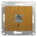 Schneider electric GLOSSA РОЗЕТКА телефонная RJ11, ДЕРЕВО ДУБ