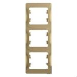 Schneider electric GLOSSA 3-постовая РАМКА, вертикальная, ТИТАН