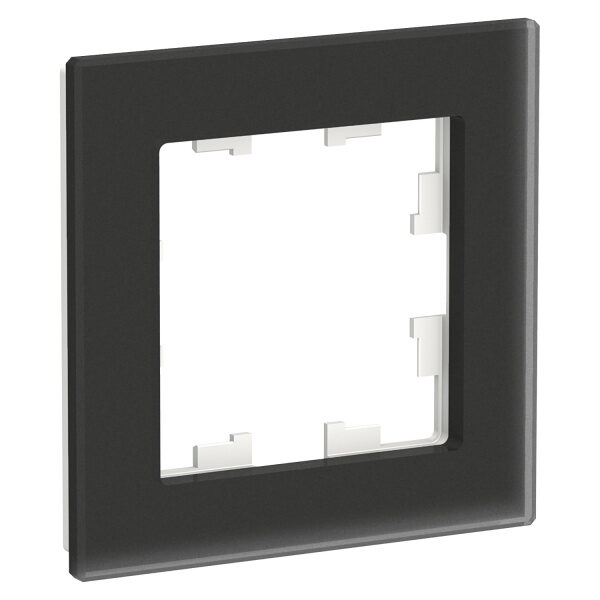 Schneider electric ATLASDESIGN NATURE 1-постовая РАМКА, МАТОВОЕ ОРГАНИЧЕСКОЕ СТЕКЛО ЧЕРНЫЙ