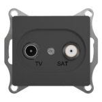 Schneider electric GLOSSA TV-SAT РОЗЕТКА оконечная 1DB, механизм, АНТРАЦИТ