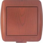 Lezard NATA выключатель 1 кл. Вишня