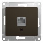 Schneider electric GLOSSA РОЗЕТКА компьютерная RJ45 кат.5E, механизм, ШОКОЛАД