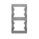 Schneider electric GLOSSA 2-постовая РАМКА, вертикальная, АЛЮМИНИЙ