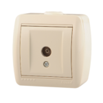 Lezard NATA розетка ТV проходная крем