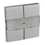 Efapel  Клавиша для четырехкнопочного механизма, алюминий