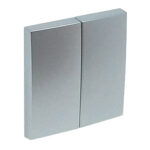 Efapel  Клавиша выключателя двойная, алюминий