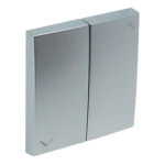 Efapel Клавиша кнопочного выключателя для жалюзи, двойная, алюминий