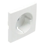 Efapel Лицевая панель для розетки 2к+з с защитными шторками, белая