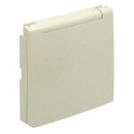 Efapel  Лицевая панель для розетки 2к+З с защитной крышкой, бежевая