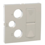 EfapelЛицевая панель для мультимедийных розеток R-TV-SAT-2xRJ45, цвет белый