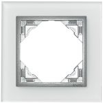 Efapel  Одиночная рамка, стекло/алюминий