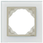 Efapel  Одиночная рамка, стекло/жемчуг