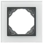 Efapel Одиночная рамка, стекло/серый