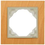 Efapel Одиночная рамка, бук/жемчуг