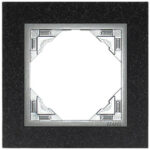 Efapel Одиночная рамка, натуральный гранит/алюминий