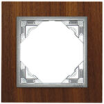 Efapel Одиночная рамка, орех/алюминий