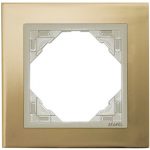 Efapel  Одиночная рамка, золото/жемчуг