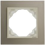 Efapel  Одиночная рамка, титан/жемчуг