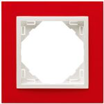Efapel  Одиночная рамка, красный/лёд