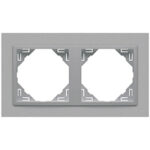 Efapel Двойная рамка, алюминий/алюминий