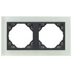 Efapel  Двойная рамка, стекло/серый