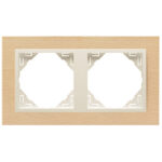 Efapel  Двойная рамка, бук/жемчуг